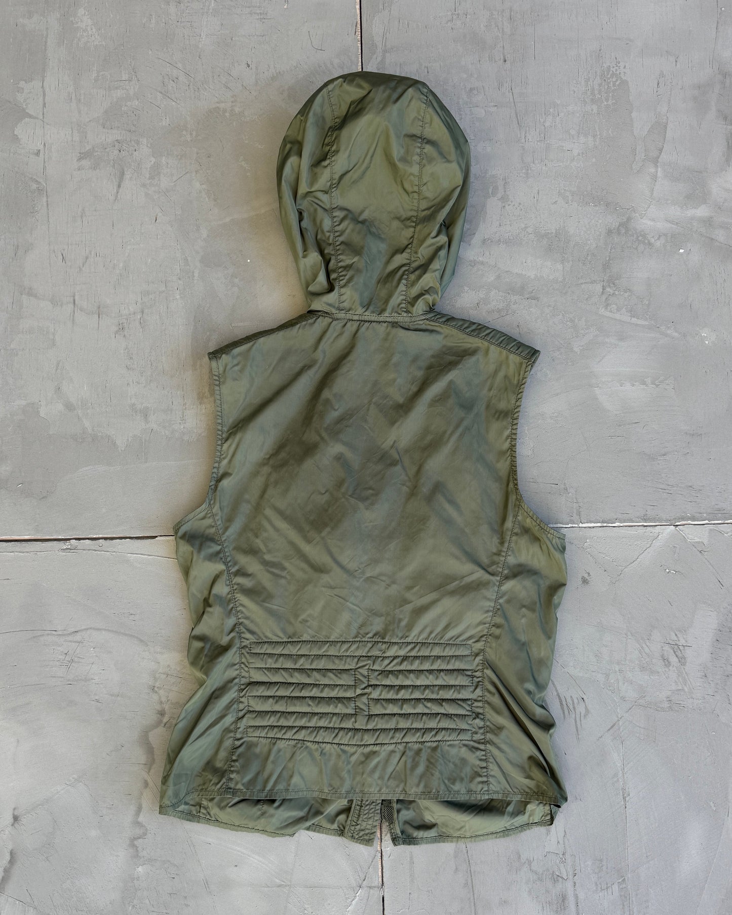 Prada Sport SS00 Nylon Hooded Vest - M