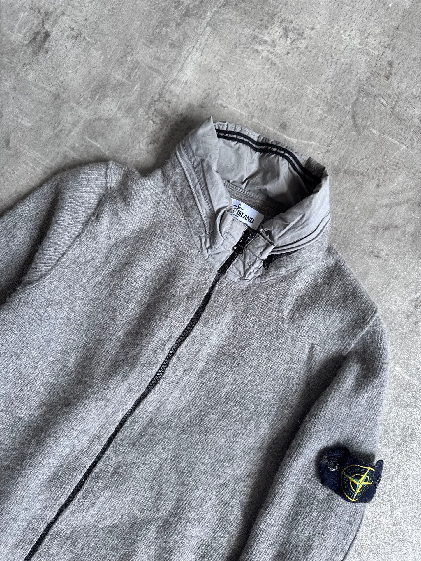 A/W2013 Stone Island Nylon Metal Hooded Zip Knit Sweater