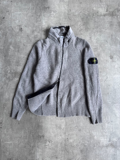 A/W2013 Stone Island Nylon Metal Hooded Zip Knit Sweater