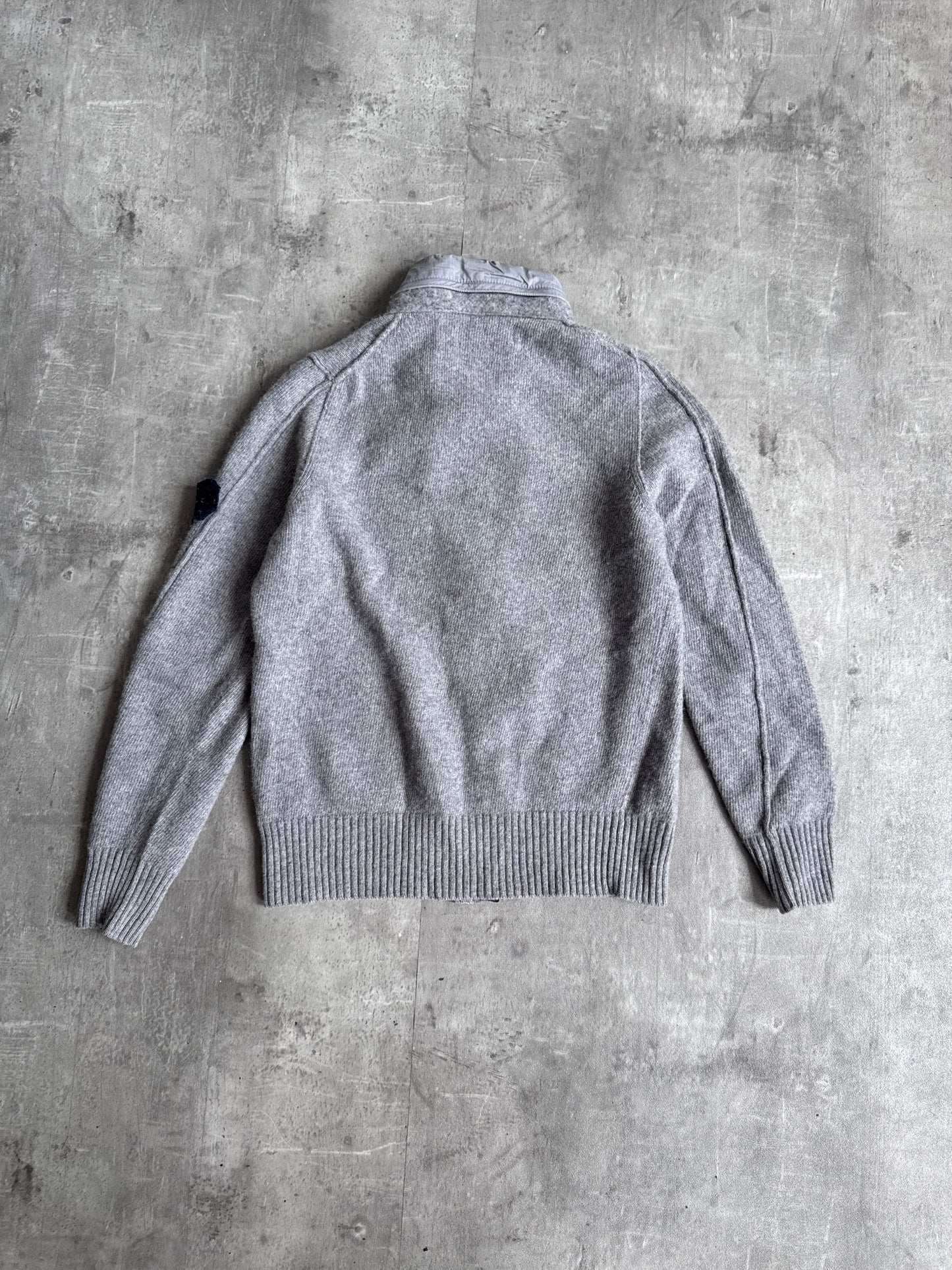 A/W2013 Stone Island Nylon Metal Hooded Zip Knit Sweater