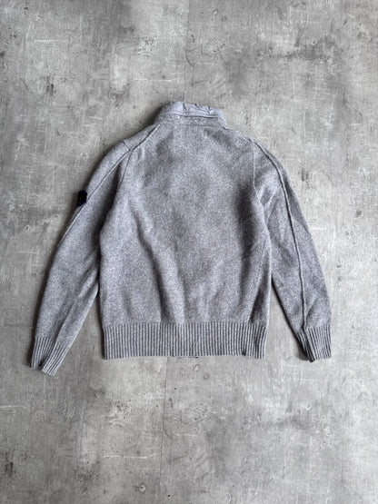 A/W2013 Stone Island Nylon Metal Hooded Zip Knit Sweater