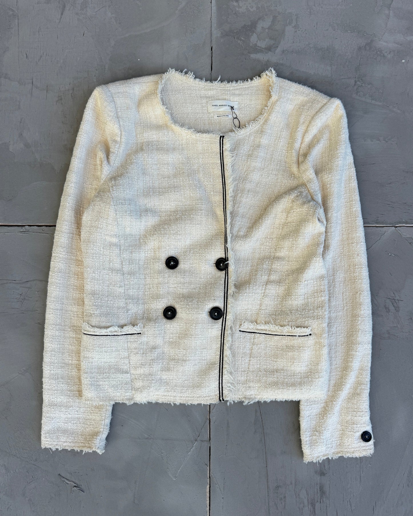Isabel Marant Étoile Textured Cotton Asymmetric Jacket - L
