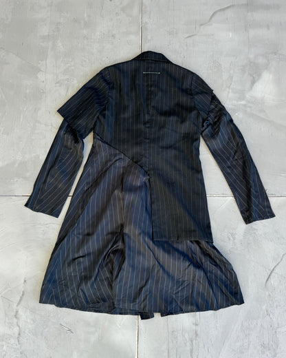 Maison Margiela MM6 2016 Asymmetric Contrast Pinstriped Blazer - S | Small, Multicoloured