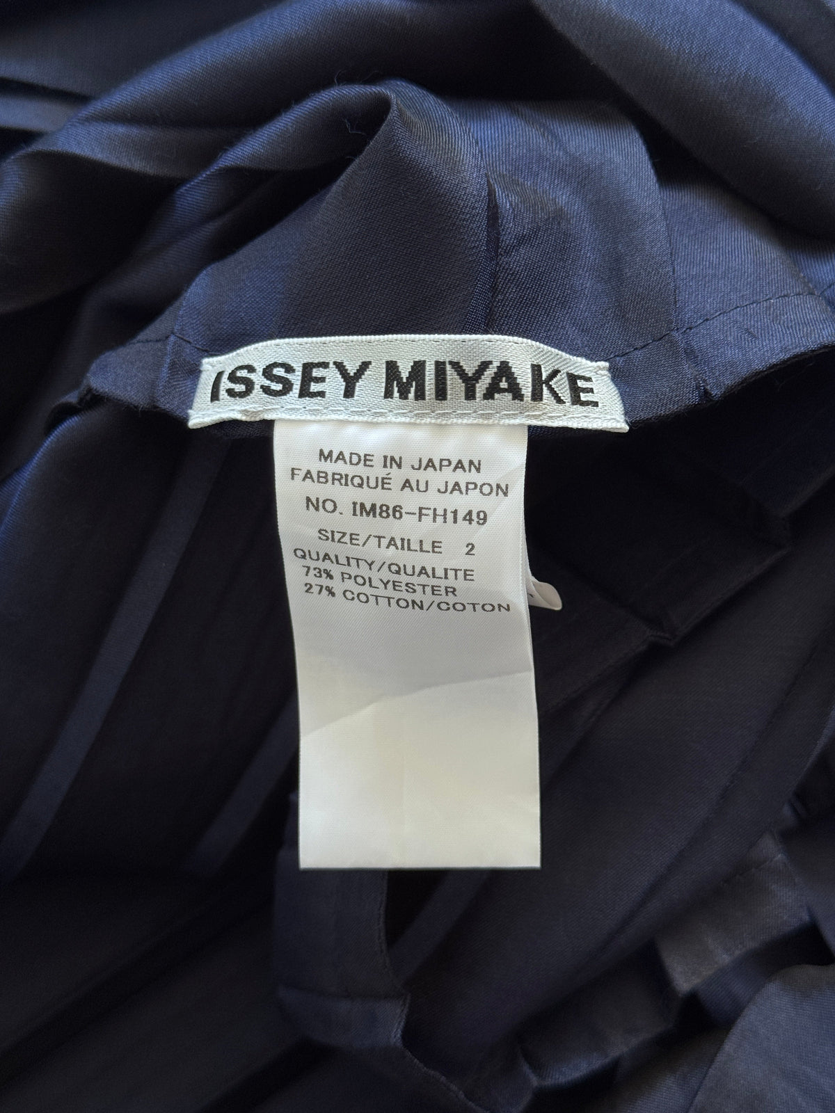 S/S 2008 Issey Miyake Cross Pleat Maxi Dress | O/S, Navy