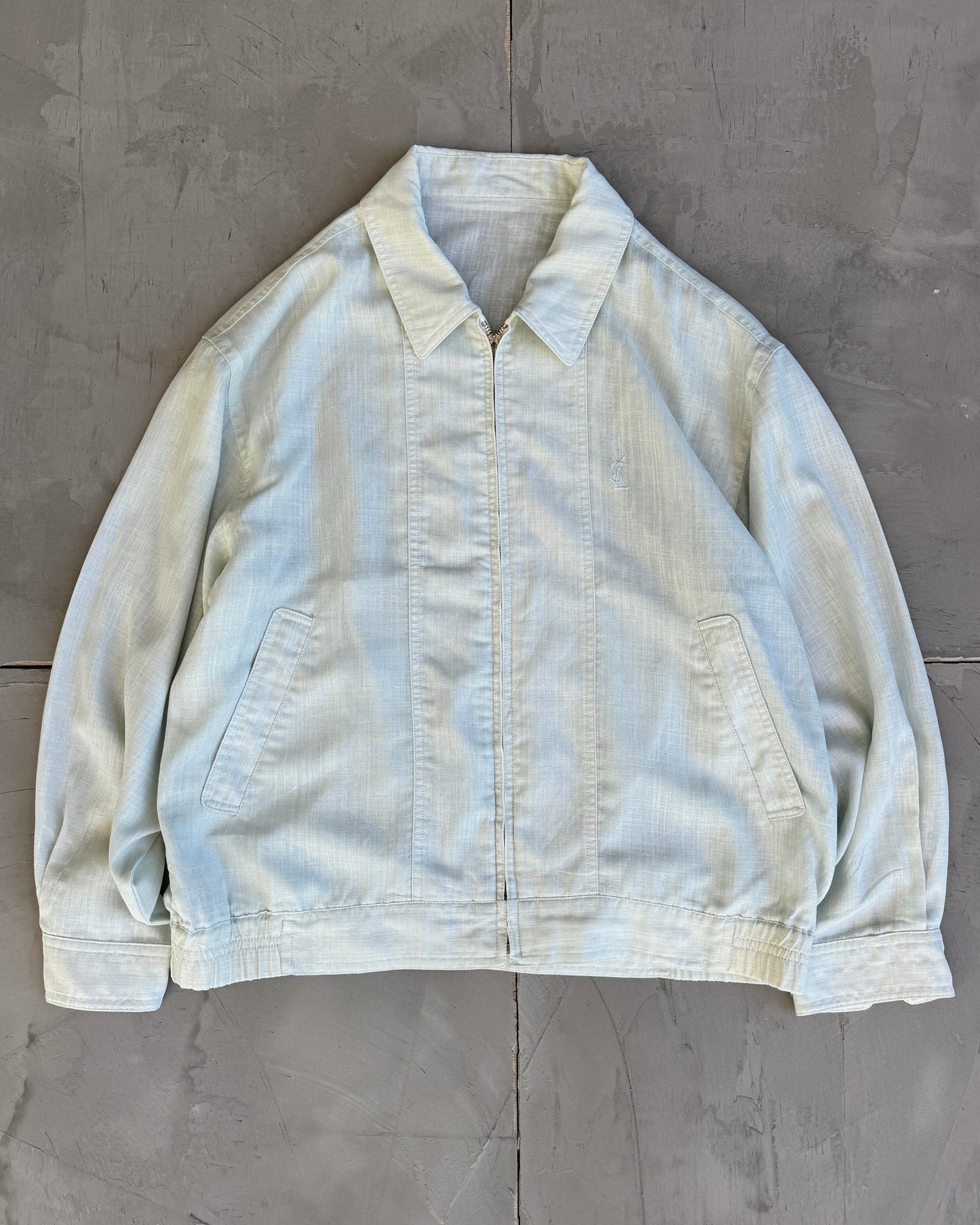 Yves Saint Laurent YSL Light Blue Linen Jacket
