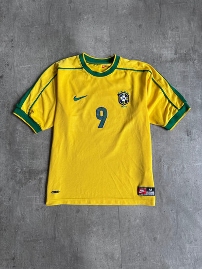 1998 Brazil "Ronaldo 9" Home Football Shirt