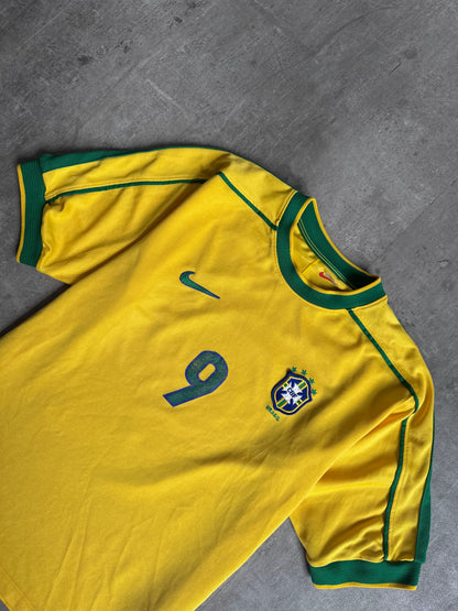 1998 Brazil "Ronaldo 9" Home Football Shirt