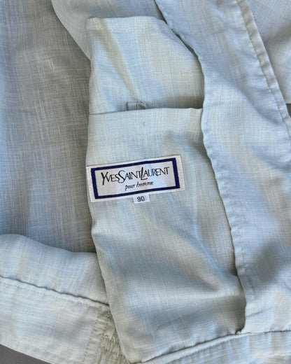 Yves Saint Laurent YSL Light Blue Linen Jacket