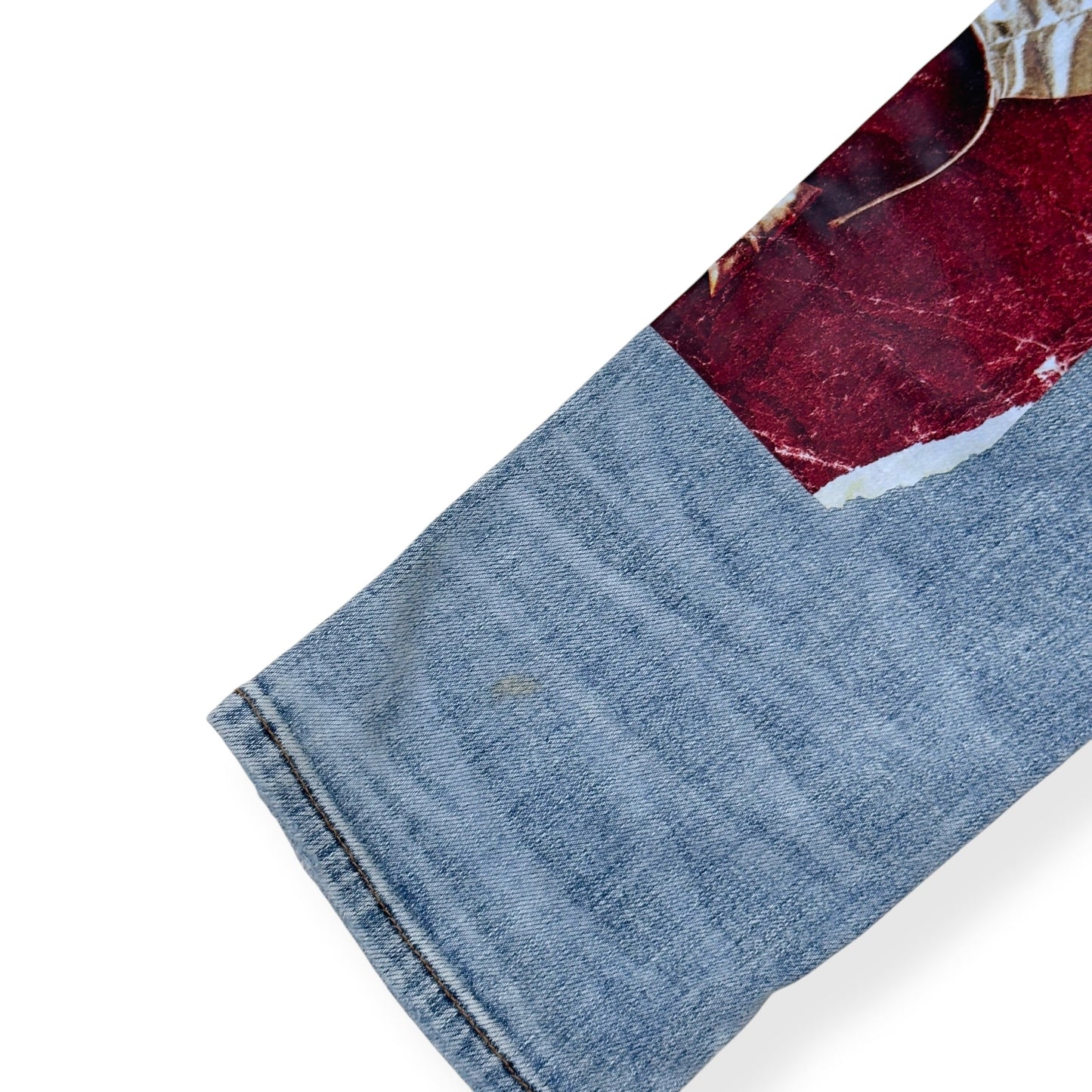 AMIRI X PLAYBOY MAGAZINE DISTRESSED SKINNY DENIM JEANS BLUE W33 / M | Medium, Blue