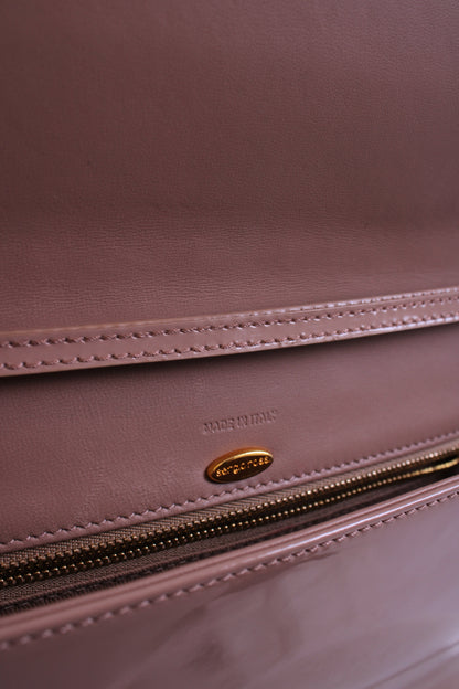 Sergio Rossi Patent Clutch Nude | O/S, Gold