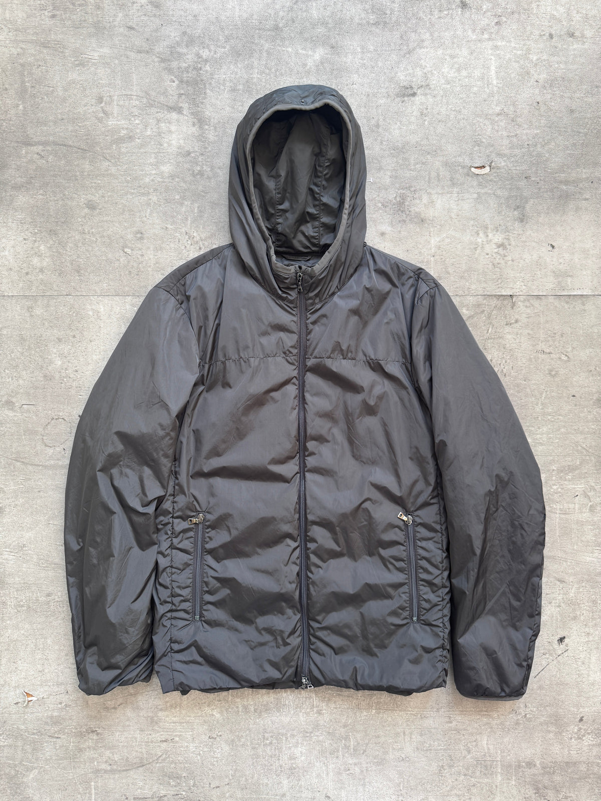 S/S 2005 Prada Sport Technical Padded Petrol Blue Jacket | Large, Blue