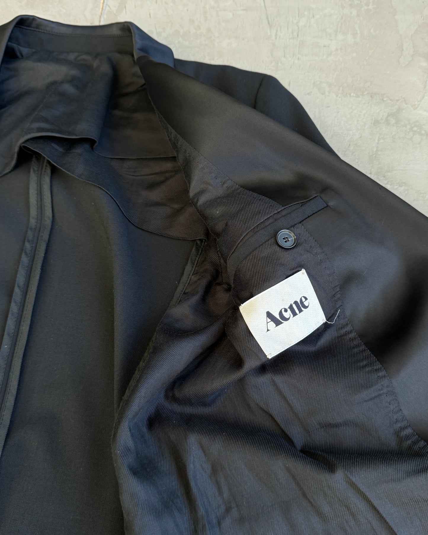 Acne Studios Wool Blend Blazer with Peak Lapels - S