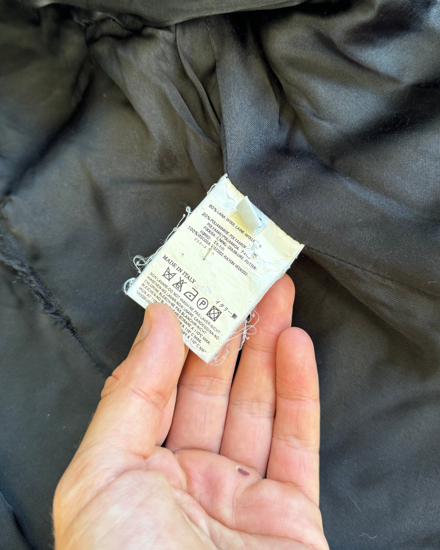 Maison Margiela MM6 Wool Asymmetric Button Up Jacket - L