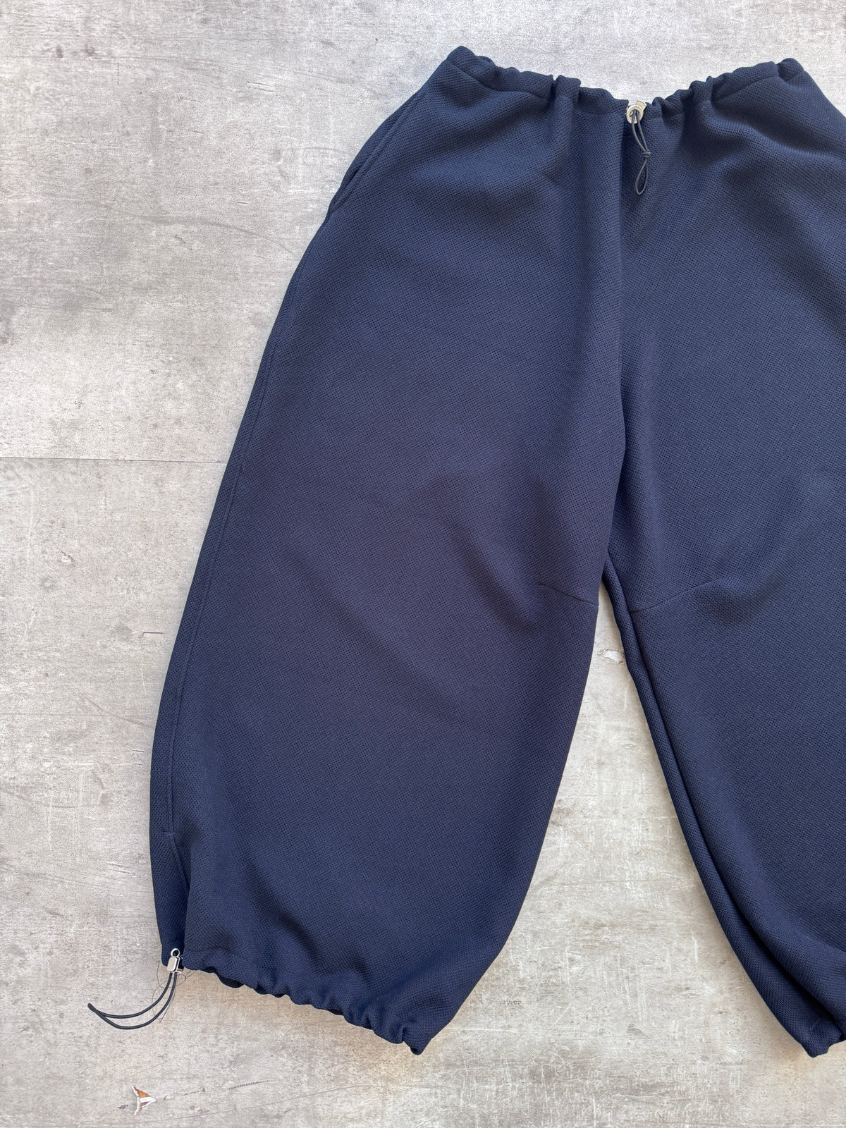 VT Rework: Textured Mesh Navy Oversized Balloon Pants | O/S, Navy