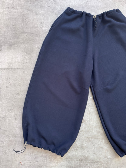 VT Rework: Textured Mesh Navy Oversized Balloon Pants | O/S, Navy