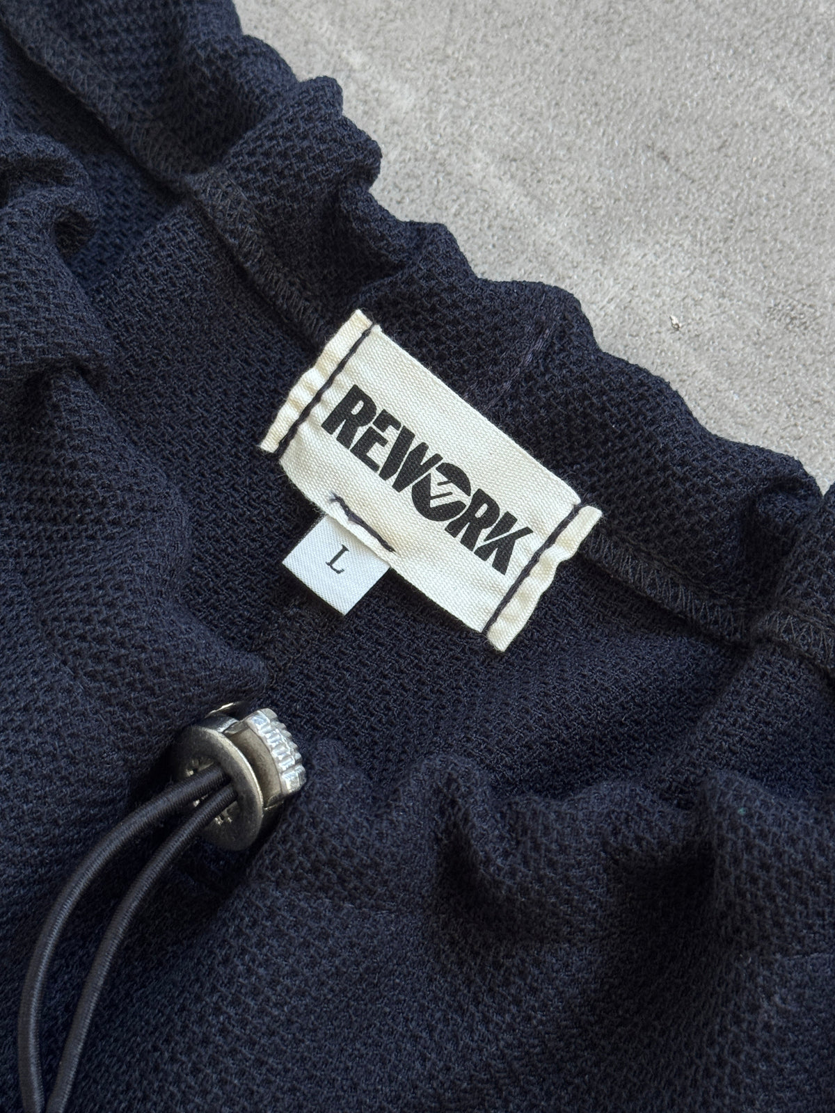 VT Rework: Textured Mesh Navy Oversized Balloon Pants | O/S, Navy