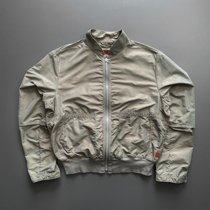 Hugo Boss Orange Grey 00s Nylon Vented Bomber Jacket | X-Large, Multicoloured