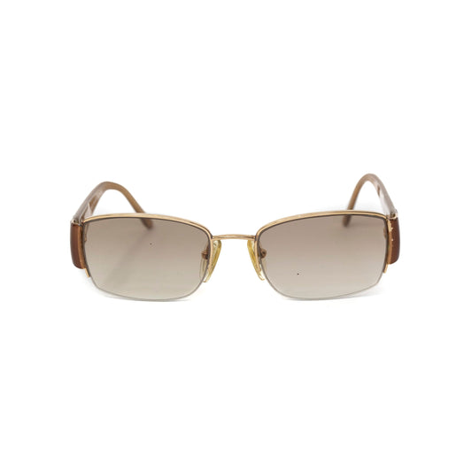 Versace Gold Square Frame Eyeglasses