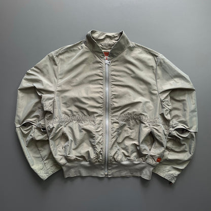 Hugo Boss Orange Grey 00s Nylon Vented Bomber Jacket | X-Large, Multicoloured