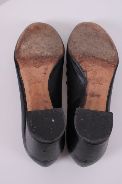 Chloe Scalloped Edge Heels Black 37.5 | O/S, Black