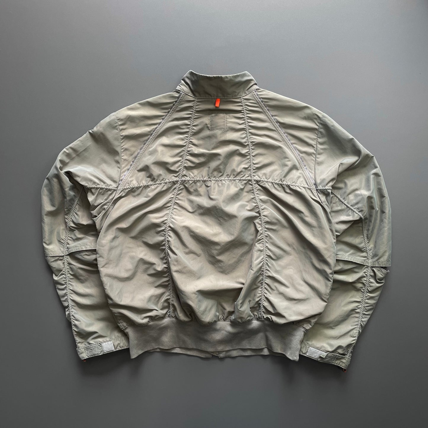Hugo Boss Orange Grey 00s Nylon Vented Bomber Jacket | X-Large, Multicoloured