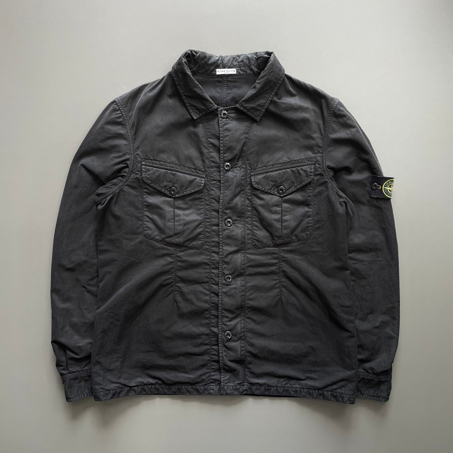 Stone Island Black AW07 Lined Overshirt Jacket | Large, Black