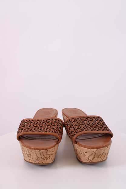 Tory Burch Flatform Cork Wedges Tan 37 | O/S, Tan