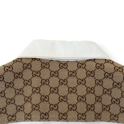 GUCCI GG CANVAS DENIM VEST JACKET WHITE / BEIGE 48 / M | Medium, Beige