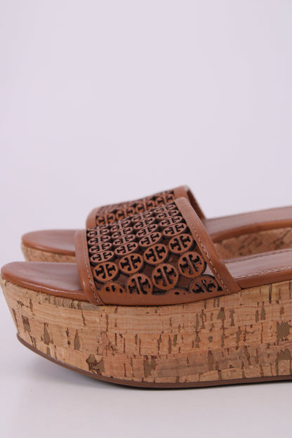 Tory Burch Flatform Cork Wedges Tan 37 | O/S, Tan