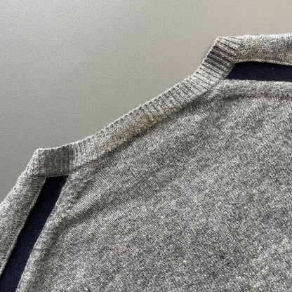 Comme Des Garçons Grey Red & Blue Cardigan | Medium, Multicoloured