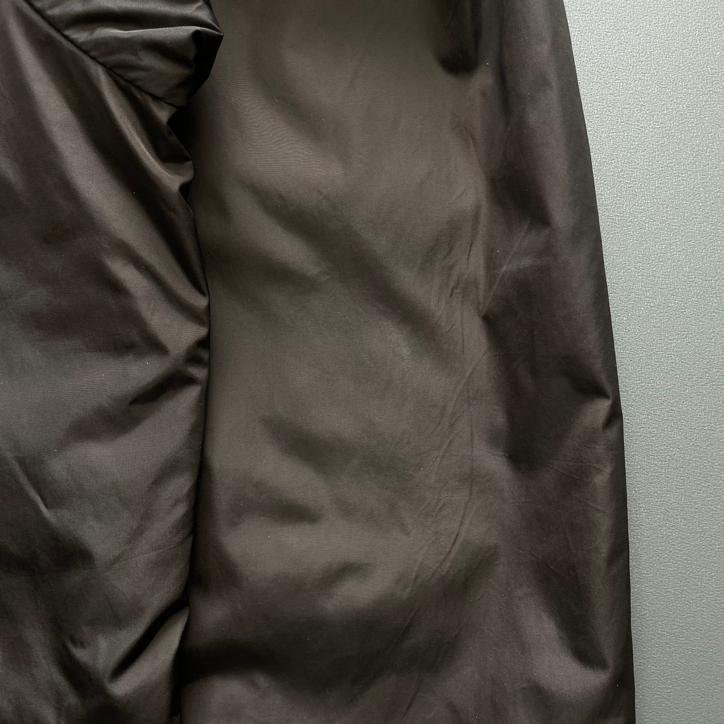 Prada Sport Brown 2007 Sleeve Spellout Nylon Hooded Windbreaker Jacket | X-Large, Brown