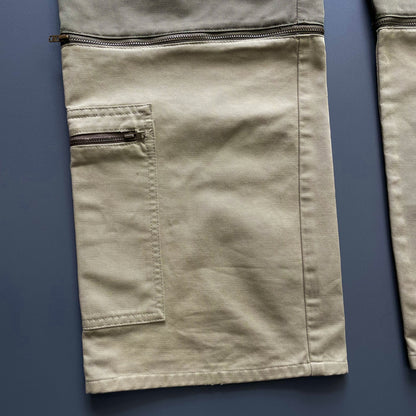 Dolce&Gabbana Khaki & Tan 00s Cargo 3/4 Zip Trousers | Medium, Multicoloured