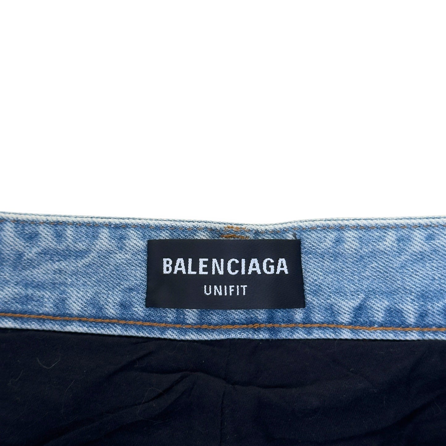BALENCIAGA SPORTY B TRACKSUIT DENIM HYBRID JEANS BLUE / RED M | Medium, Blue