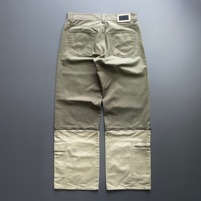 Dolce&Gabbana Khaki & Tan 00s Cargo 3/4 Zip Trousers | Medium, Multicoloured