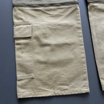 Dolce&Gabbana Khaki & Tan 00s Cargo 3/4 Zip Trousers | Medium, Multicoloured