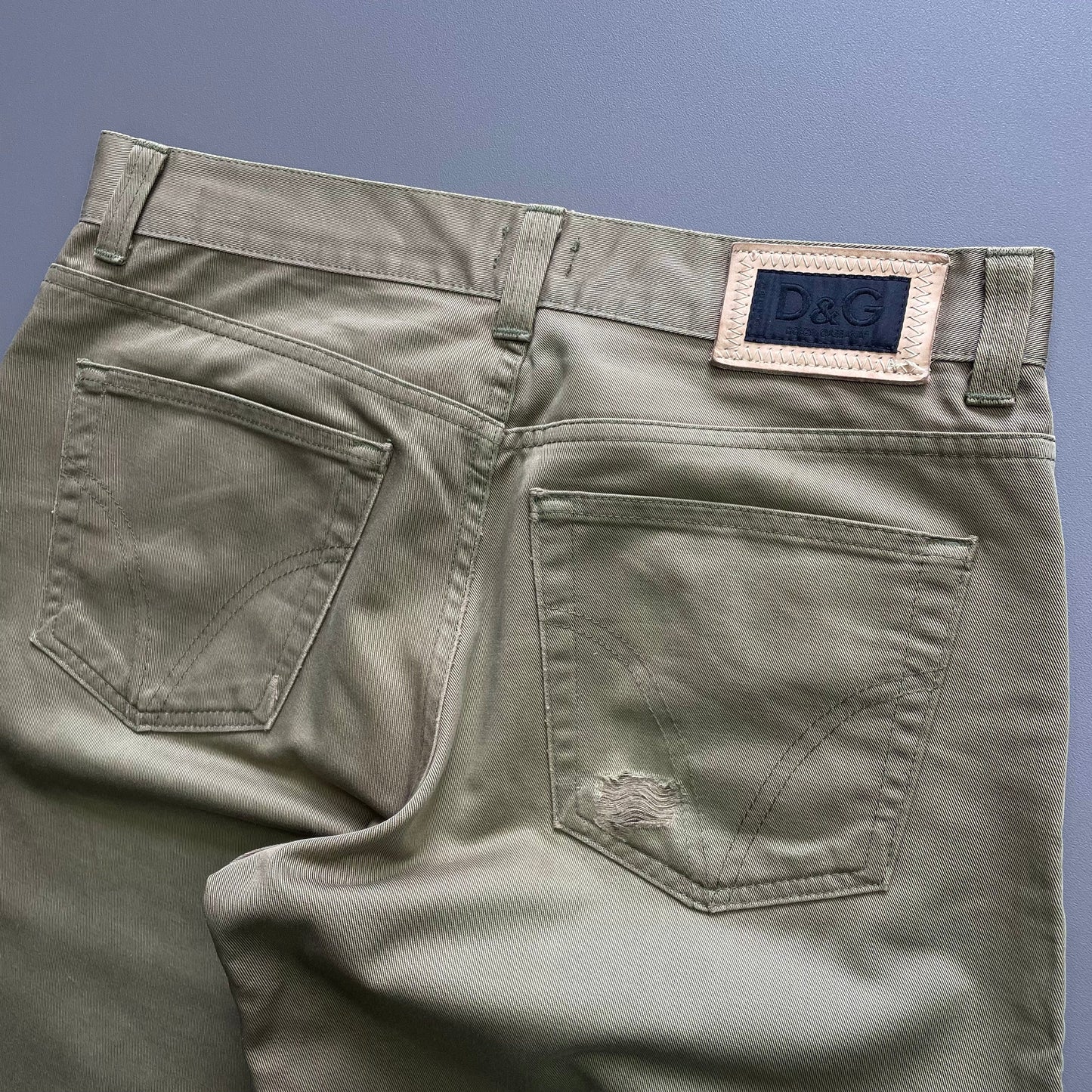 Dolce&Gabbana Khaki & Tan 00s Cargo 3/4 Zip Trousers | Medium, Multicoloured
