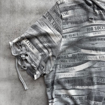 DISTRESSED DIESEL T-SHIRT | O/S, Red