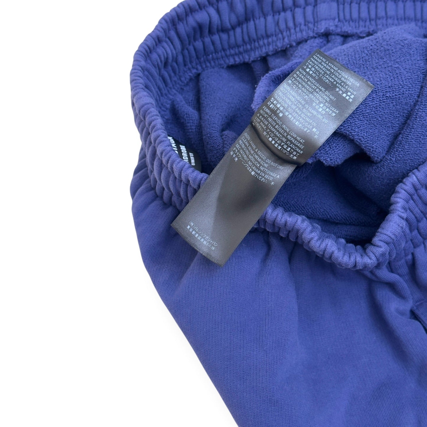 BALENCIAGA OVERSIZED POLITICAL LOGO SWEATPANTS BLUE XS | XS, Blue