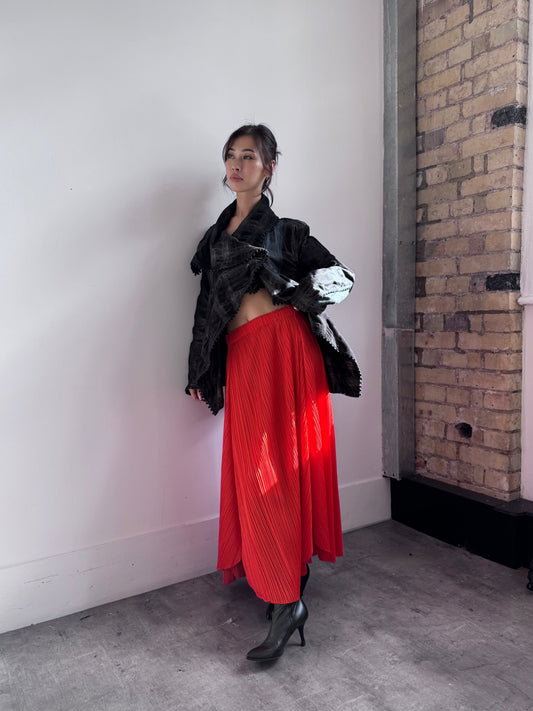 S/S 2010 Issey Miyake Pleats Please Orange Pleated Skirt | O/S, Orange