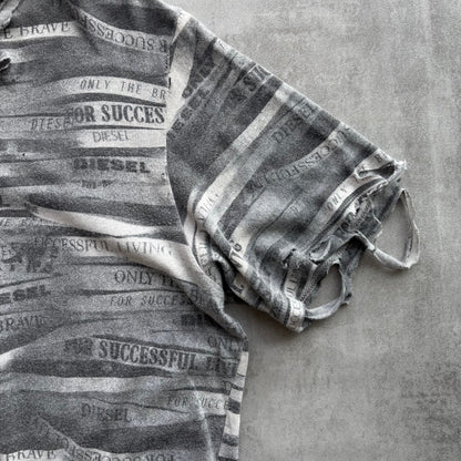 DISTRESSED DIESEL T-SHIRT | O/S, Red