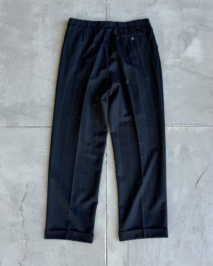 Yves Saint Laurent Pour Homme FW1986 Pinstripe Suit - L | Large, Blue