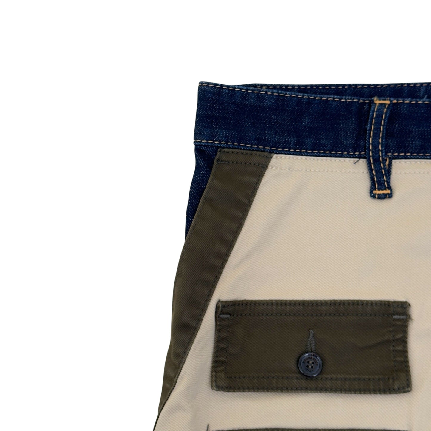 DSQUARED2 CROPPED CAMO MULTI POCKET COMBAT DENIM JEANS BLUE 50 / L | Large, Multicoloured