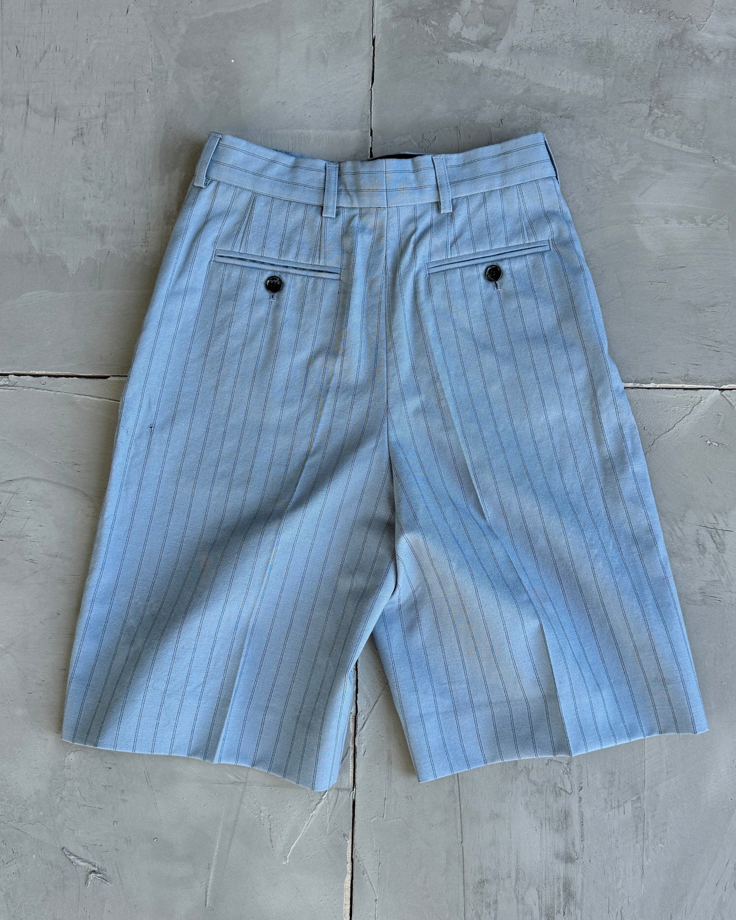 Acne Studios Wide Leg Pinstriped Shorts - W26