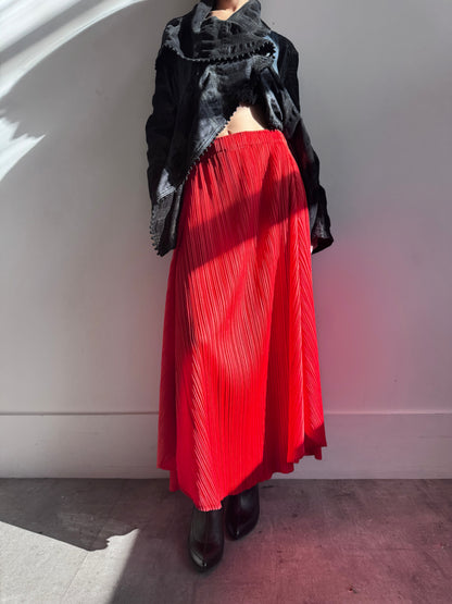 S/S 2010 Issey Miyake Pleats Please Orange Pleated Skirt | O/S, Orange