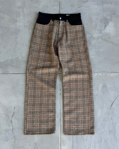 Our Legacy Third Cut Houndstooth Check Wide Leg Trousers - M