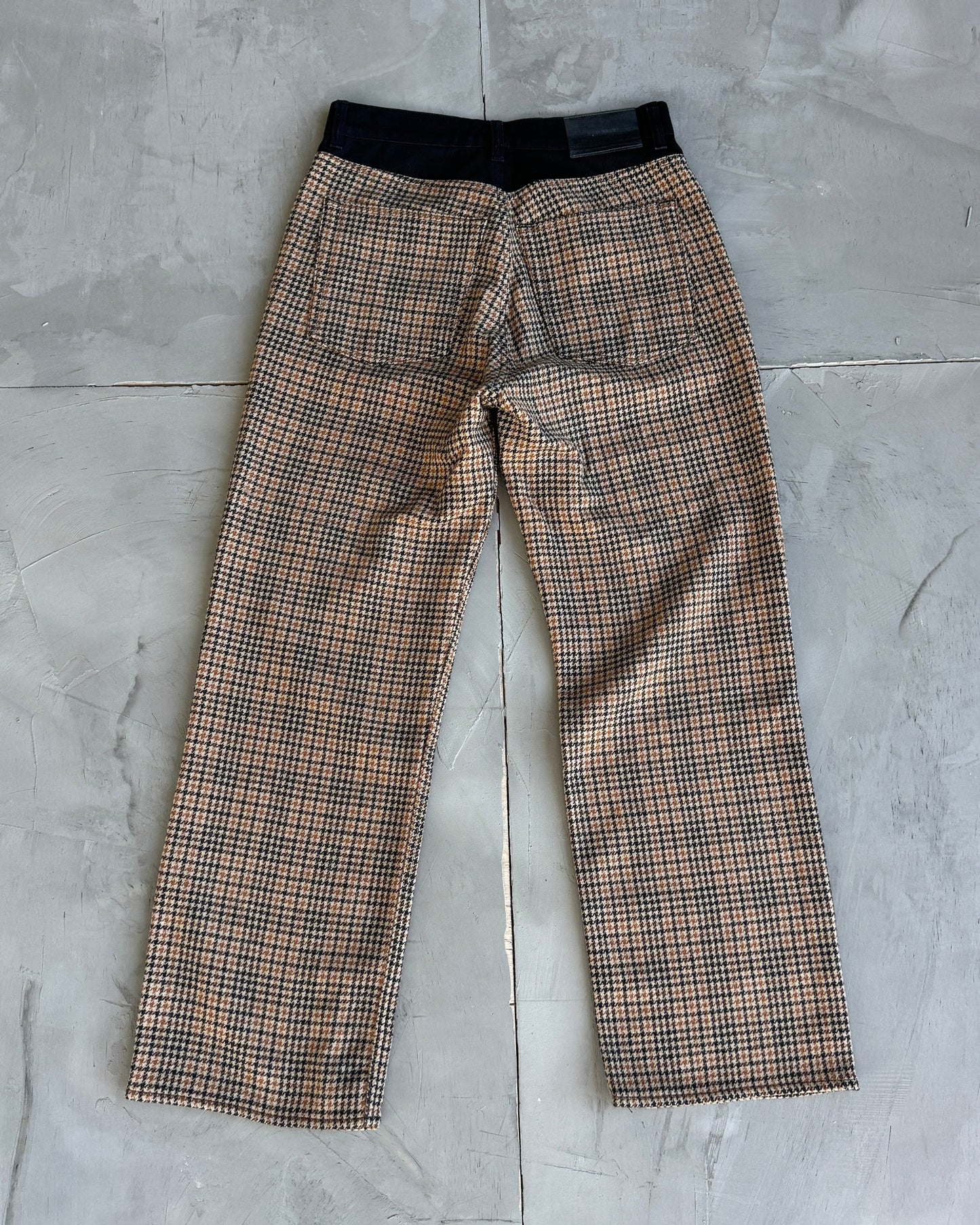 Our Legacy Third Cut Houndstooth Check Wide Leg Trousers - M