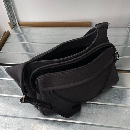 Prada Grey 90s Canvas Satchel Bag | O/S, Grey