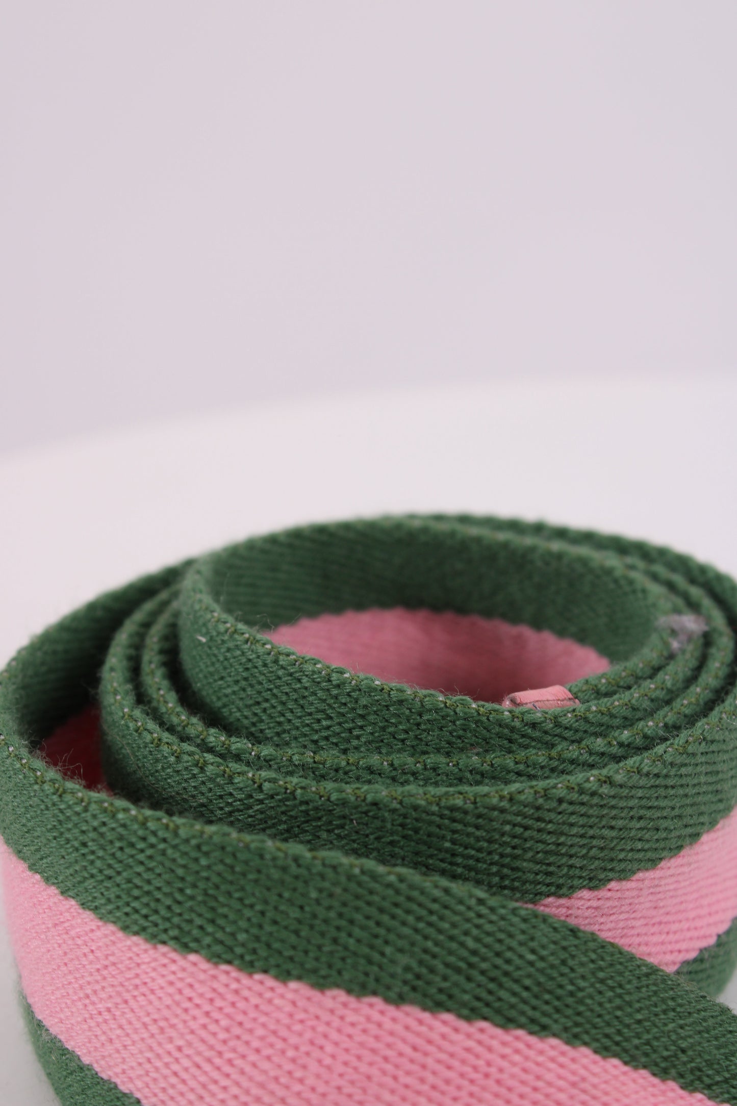 Gucci Stripe Bamboo Buckle Belt Green/ Pink 80.32 | O/S, Multicoloured