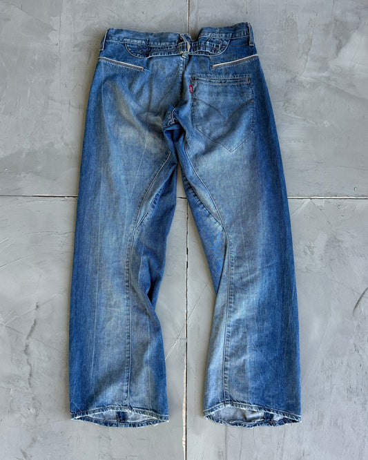Levi’s Engineered Twisted Denim Jeans with Cinch Back Buckle