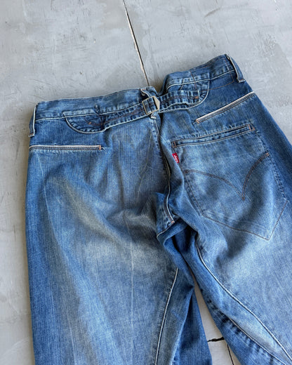 Levi’s Engineered Twisted Denim Jeans with Cinch Back Buckle